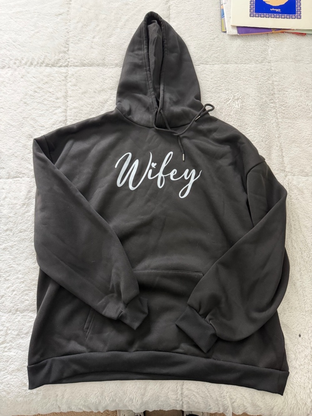Wifey Hooded Sweatshirt - Black